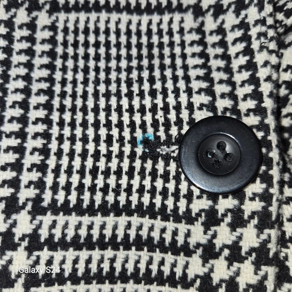 Maurices Black White Houndstooth Plaid Blazer Coatigan Jacket Plus Size 3X - Picture 7 of 8